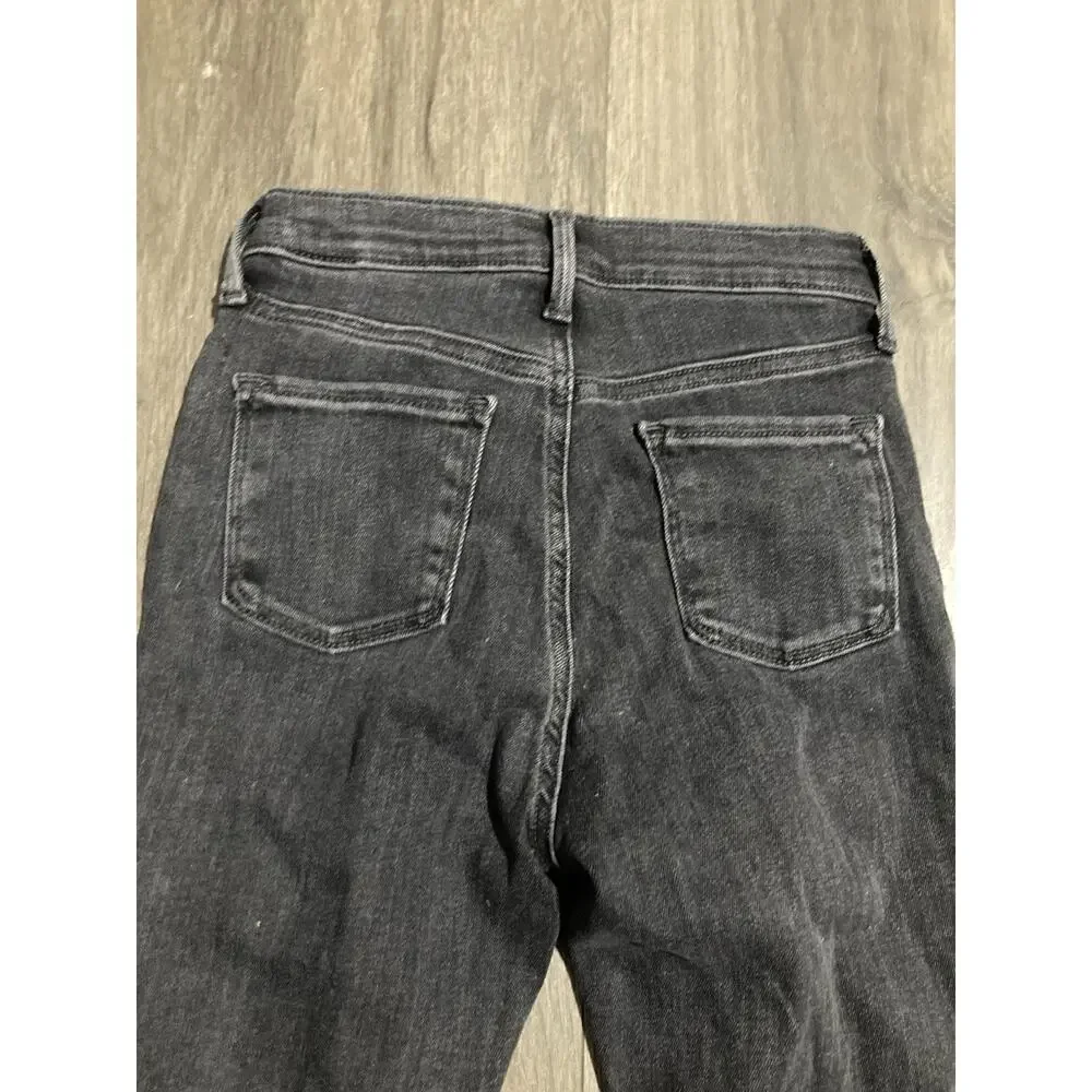 Old Navy Girls Size 12 High Rise Rockstar Jeggings Black Faded Distressed Jeans